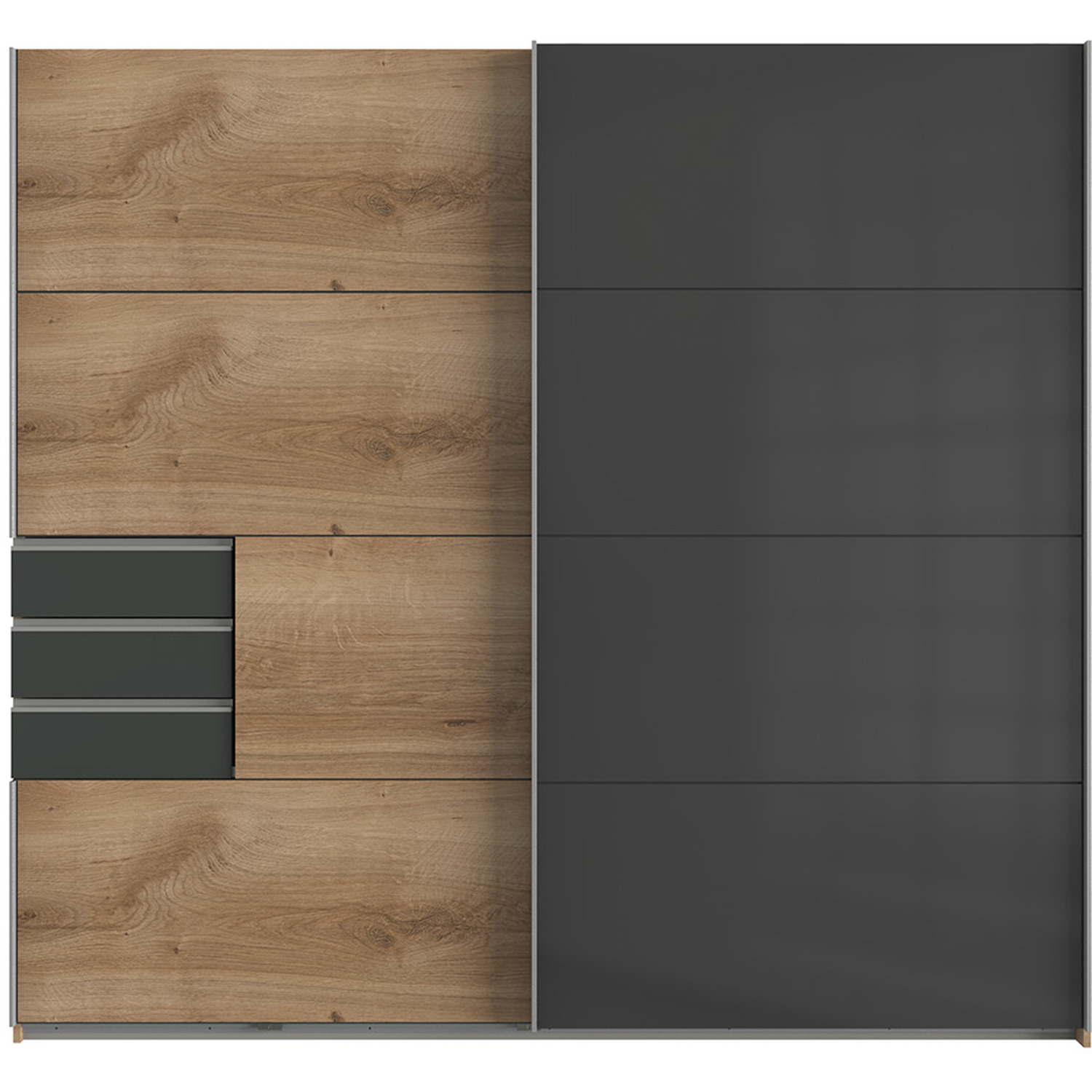 Saigon Solo Sliding Wardrobe - Oak Oak 225cm