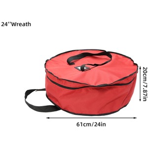 Christmas Wreath Zip Up Fabric Storage Bag