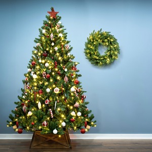The Pre-lit Arbor Vitae Fir Tree with Hinged Branches
