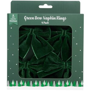 Pack of 4 Bow Napkin Rings
