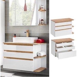 Wall Hung Bathroom Vanity Unit 940mm - Platinum