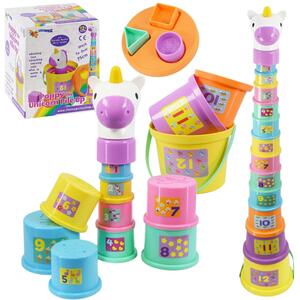 Poppy The Unicorn Baby Stacking Nesting Cups
