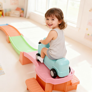 AIYAPLAY Rollercoaster Toddler Push Ride Indoor Outdoor Orange