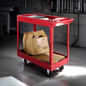 Workshop Tool Trolley with 2 Shelves - set of 2