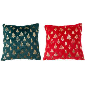 2 Pack Single Sided Christmas Themed Throw Pillows