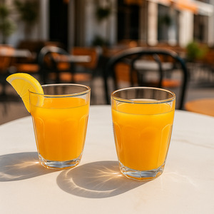 Fluted Glass Juice Glasses - 125ml