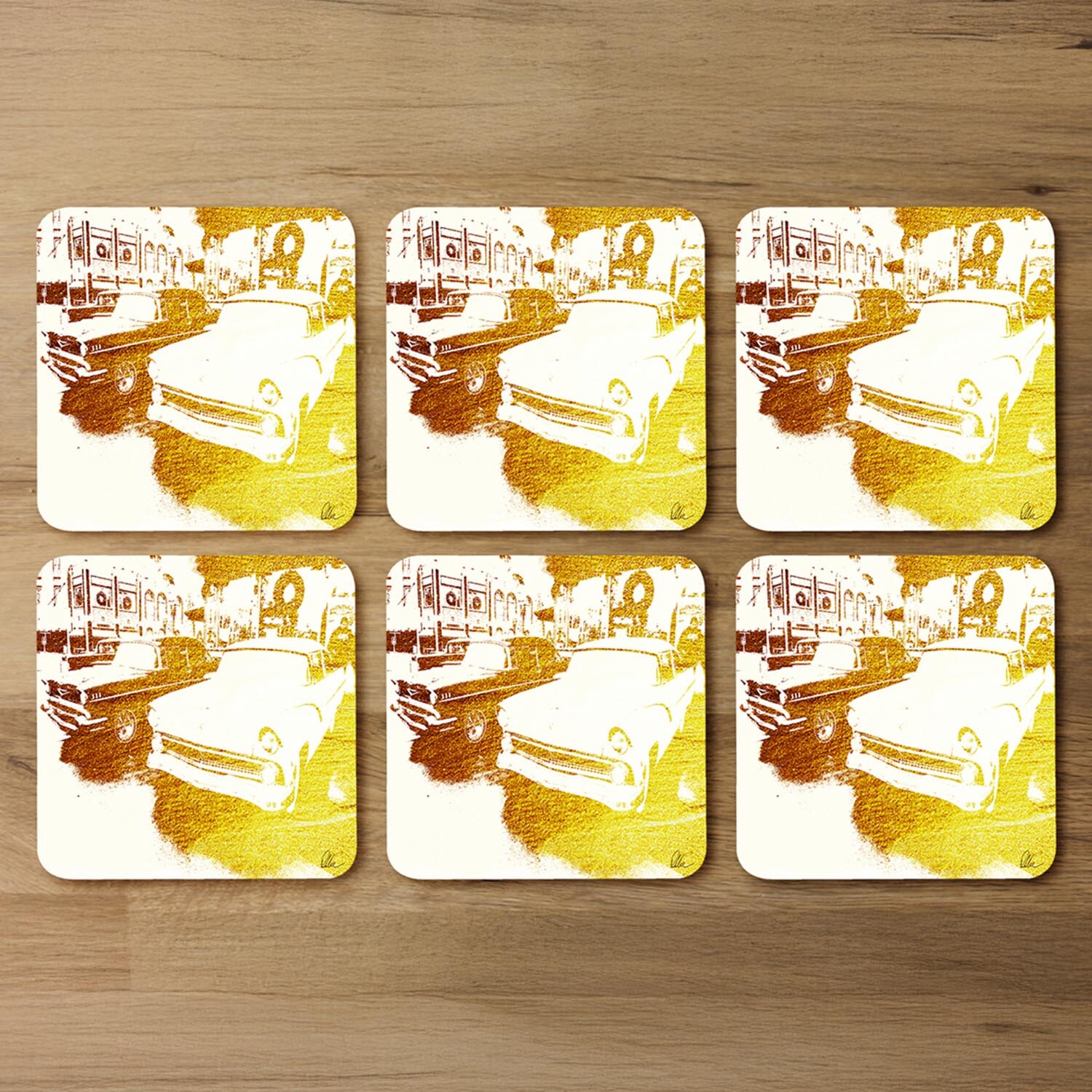 Image of Cool Cars Coaster - Gold
