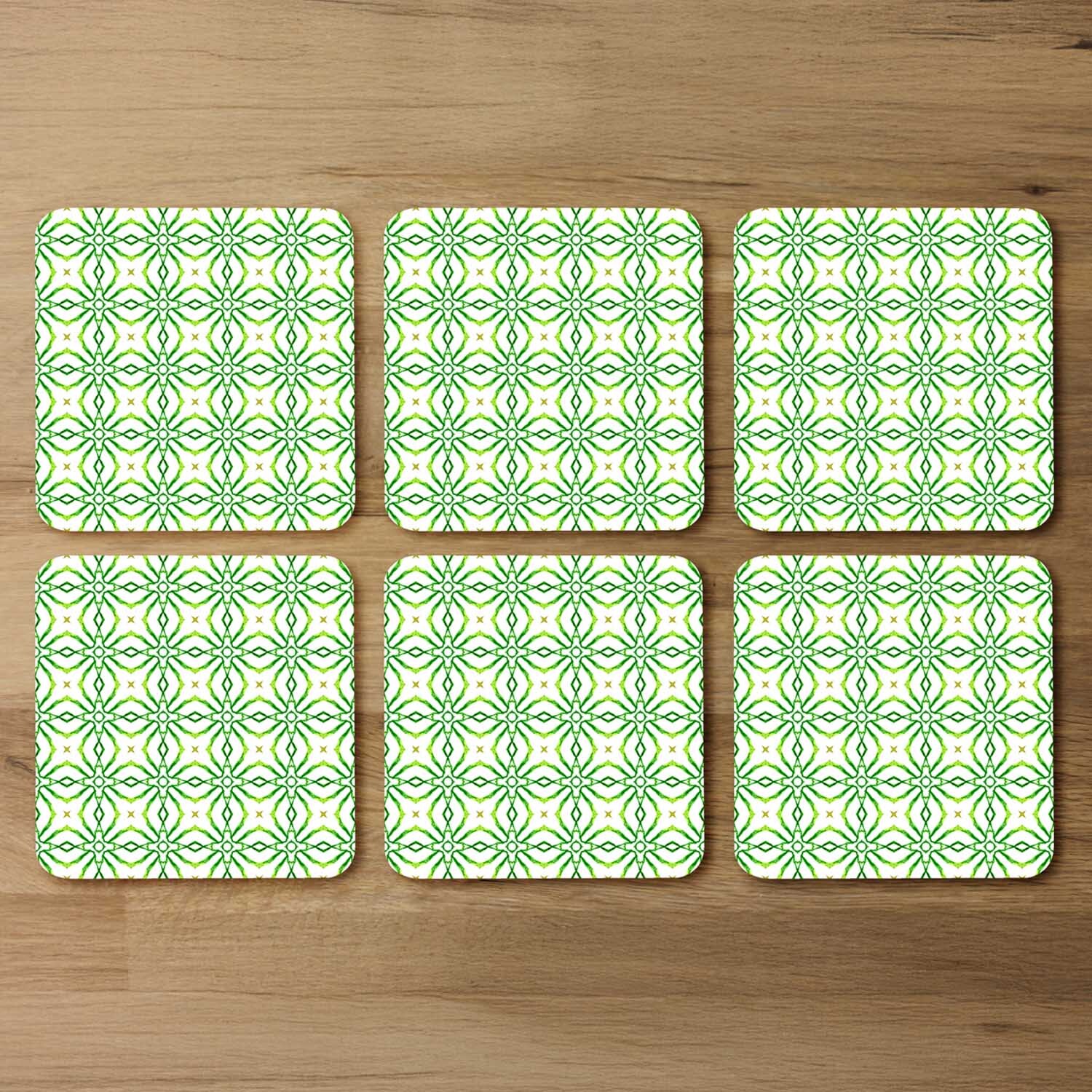 Swimwear Fabric Green Alluring Boho Chic Coaster - Green