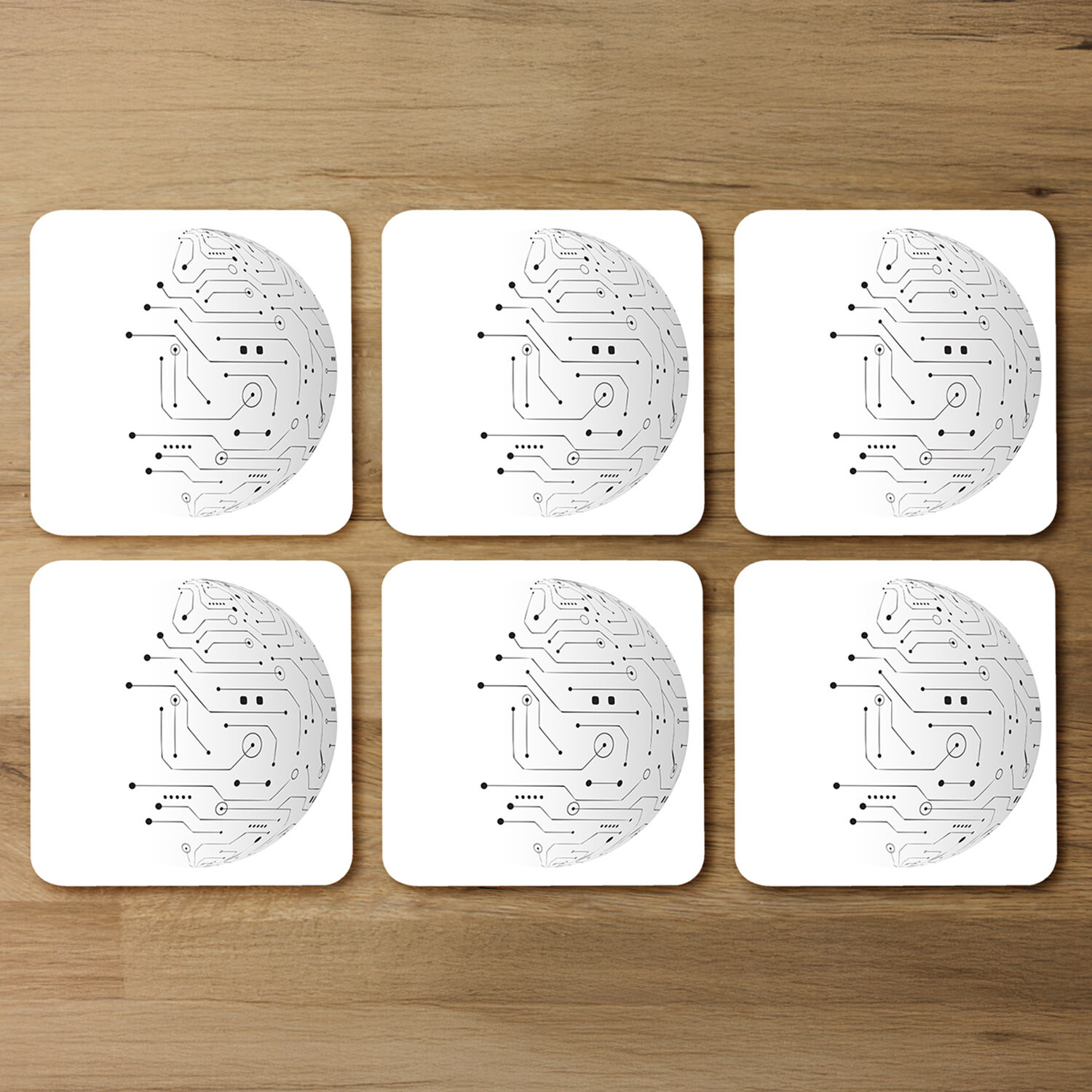 Circuit Technology Coaster - White