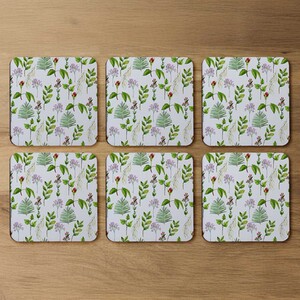 Selection Of Leaves  Flowers Coaster