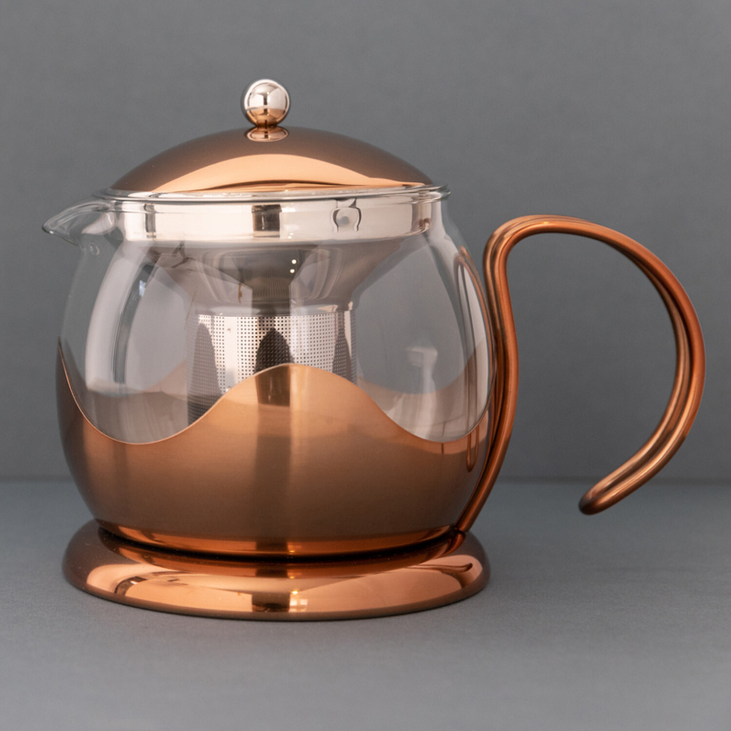 La Cafetiere Le Teapot Glass Loose Leaf Teapot with Infuser - Bronze / 17.5cm