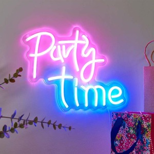 Neon Party Time Wall Art Sign
