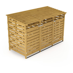 Darphe Garden Wooden Fence Wheelie Bin Storage Shed
