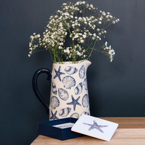 17cm Seashell Ceramic Flower Jug