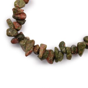 Green Jasper Chipstone Bracelet - Earthy, Stretch-Fit Jewelry