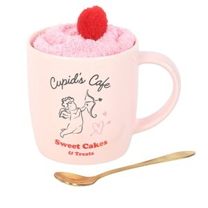 Cupid's Caf Mug Socks Gift Set Cozy Valentine's Day Gift