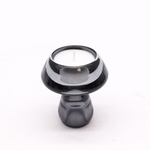 Midnight Grey Mushroom Flip Candle Tealight Holder Elegant Dinner Decor
