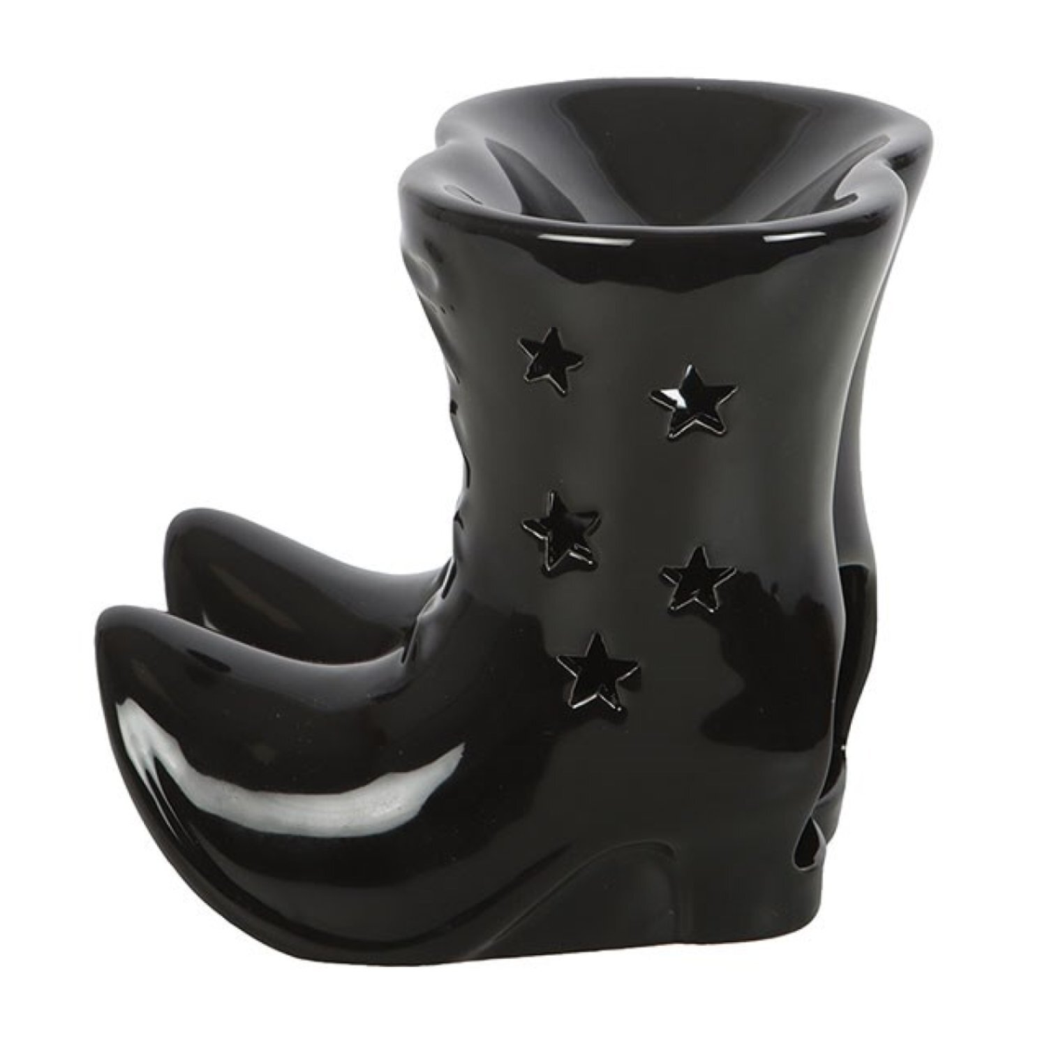 Witch Boots Oil Burner Gothic Ceramic Fragrance Diffuser - Black