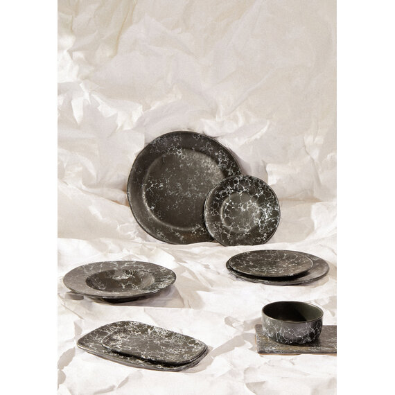 Hygge Large Black Marble Effect Serving Platter