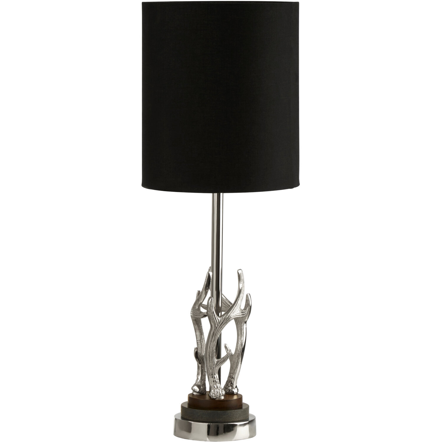 Antler Table Lamp with Marble Base - Black