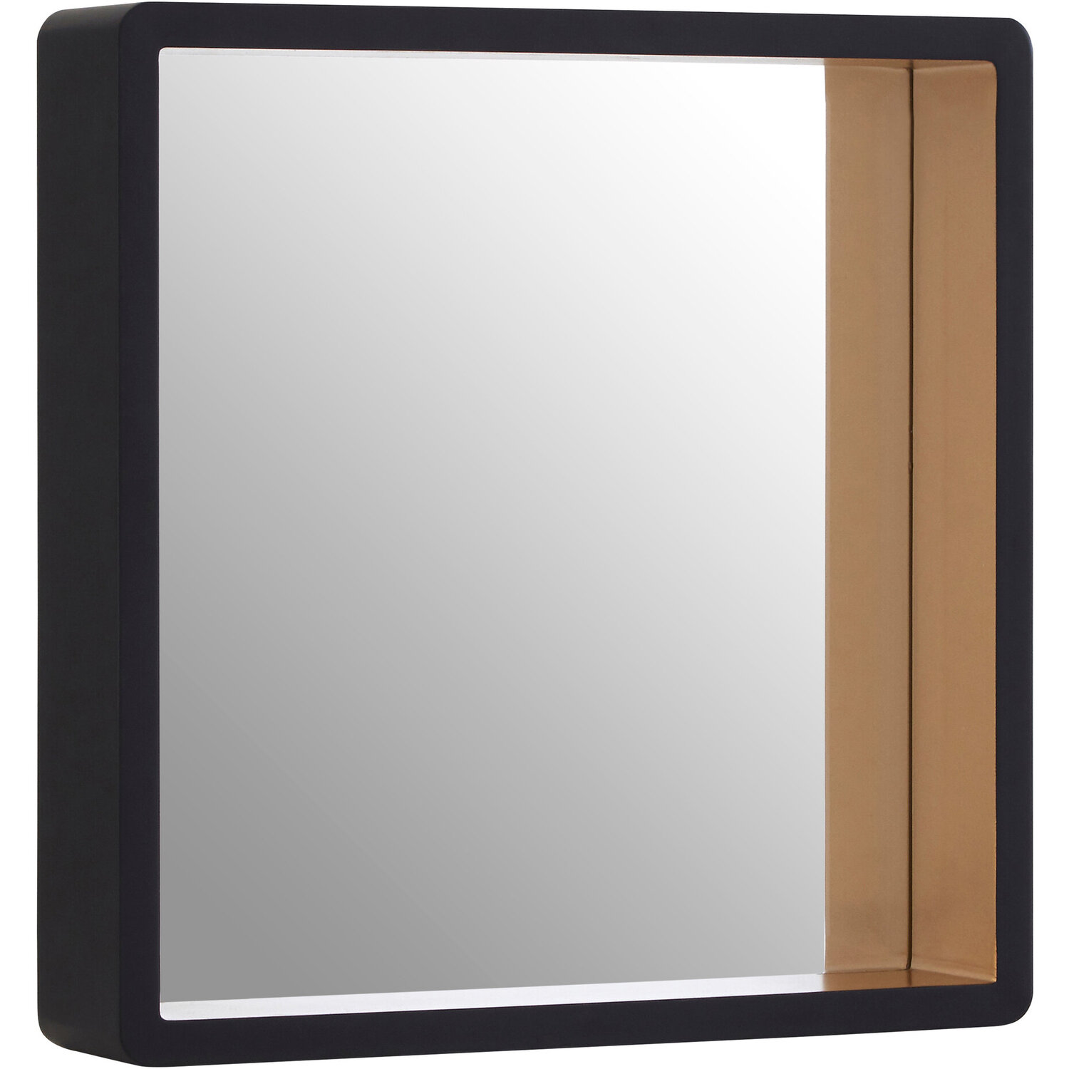 Hawthorne Antique Grey Round Wall Mirror - Black