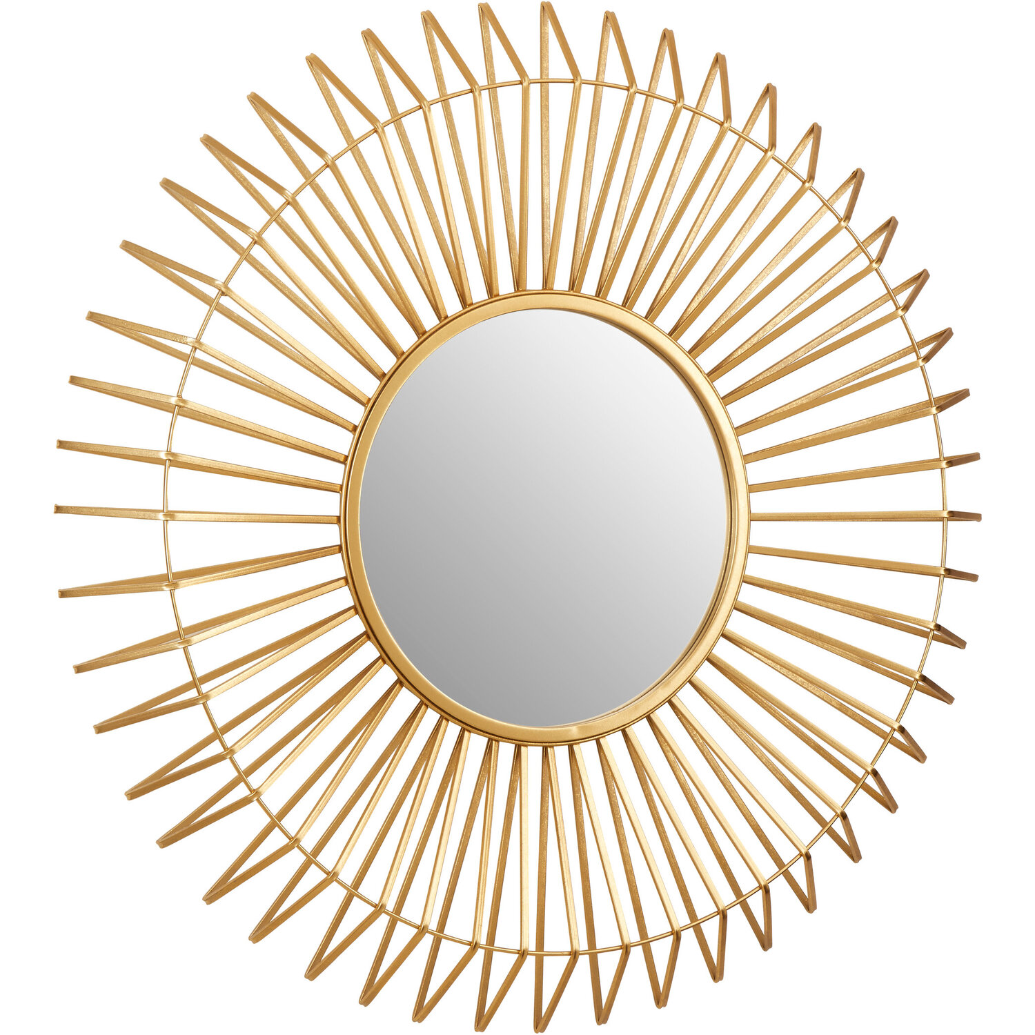 Hawthorne Antique Grey Finish Wall Mirror - Gold