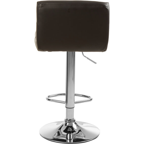 Baina Black Seat Bar Stool With Chrome Base