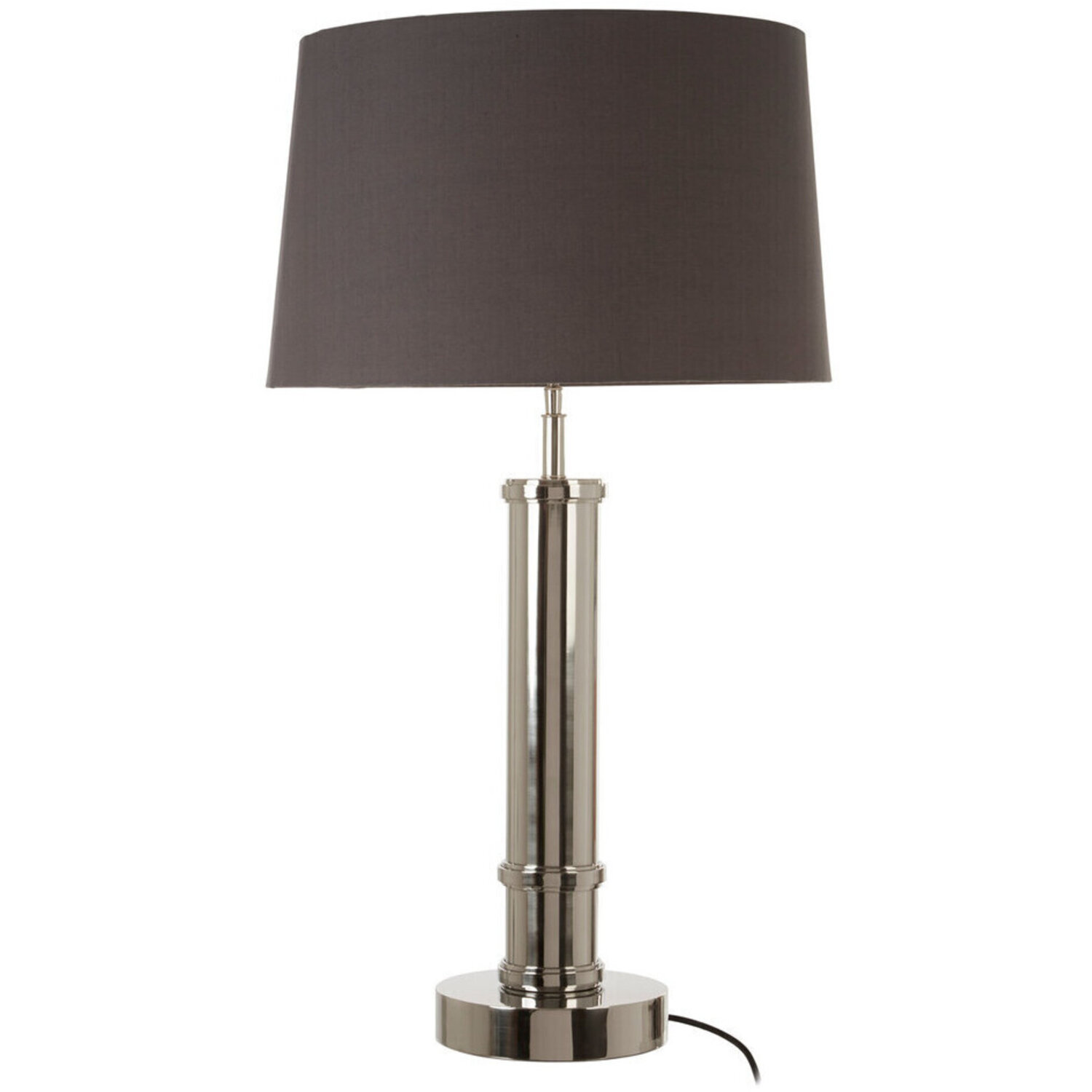 Skye Table Lamp with Wide Tubular Base - Silver