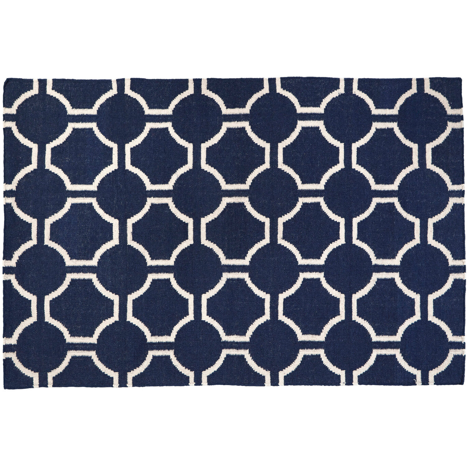 Bosie Kensington Townhouse Small Blue Hand Woven Rug - Blue