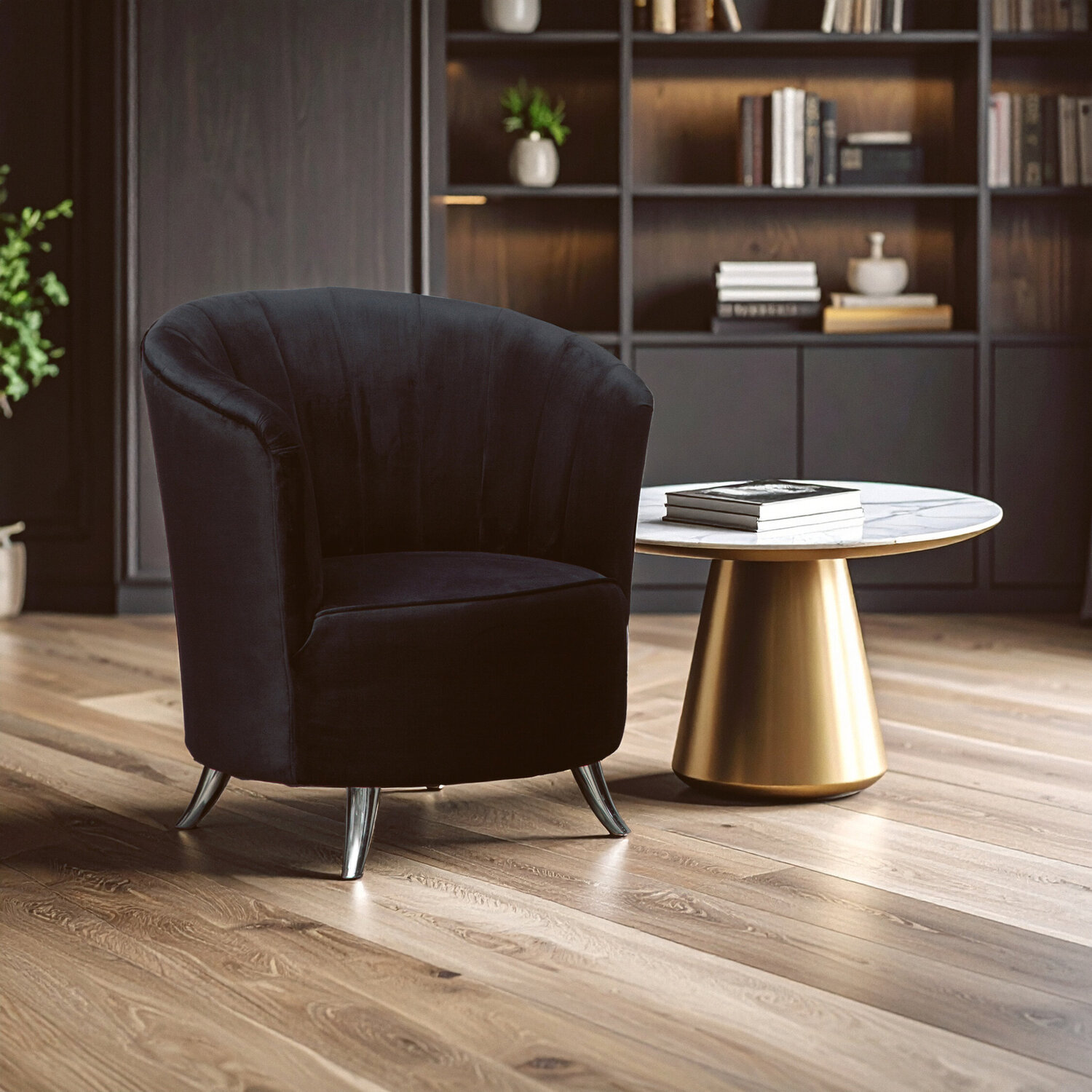 Maci Black Tub Chair - Black