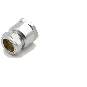PrimaPlus Chrome Compression Adaptor 22mm x 1