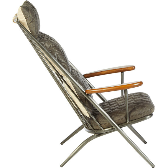 Hoxton Genuine Grey Leather Chair
