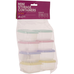 Set of 8 Assorted Mini Storage Containers