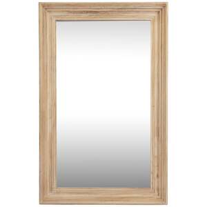 Large Natural Washed Wood Framed Mirror