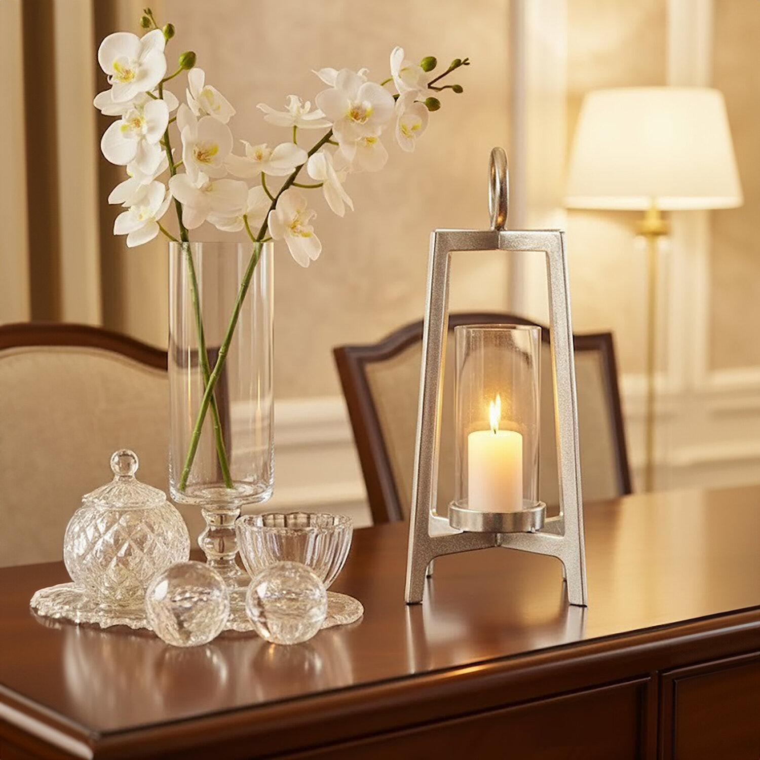 Kensington Townhouse Candle Holder - Silver