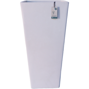 Fargro Home & Garden Tall Square Planter | Stone White Polystone | L30×W30×H50cm | 34L