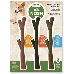 Pack of 3 Zeus Nosh Strong Chew Toy Sticks