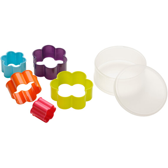 Sucre Set of 5 Flower Shape Plastic Cookie Cutters