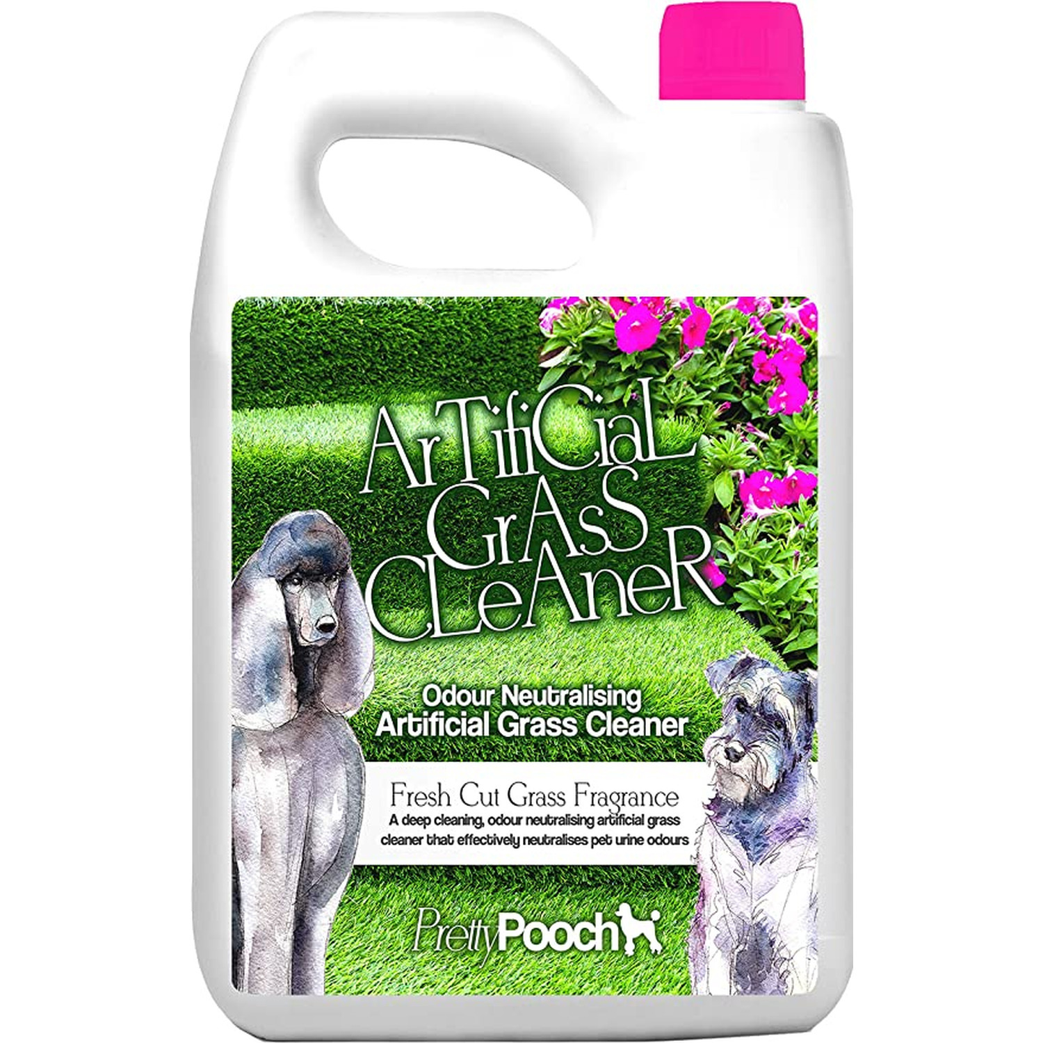 Artificial Fake Grass Cleaner Fresh Cut Grass Fragrance - Pink / 3cm