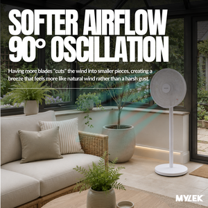 Adjustable Pedestal Fan with 3 Speed Settings, Oscillation Function, Multi Blade & Energy Efficient