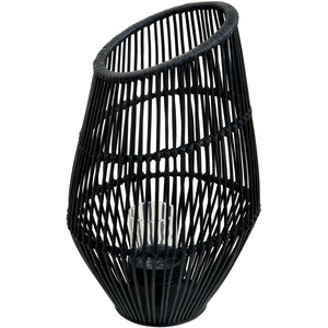 Mataram Large Black Natural Rattan Lantern