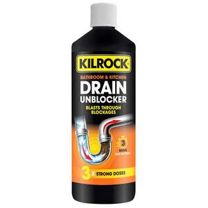 Kilrock Bathroom & Kitchen Drain Unblocker 1 Litre