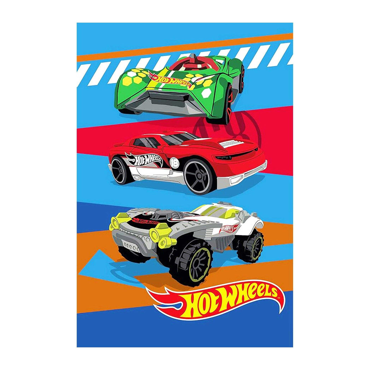 Hot Wheels Epic Fleece Racing Cars Blanket - Multicoloured/Multicoloured