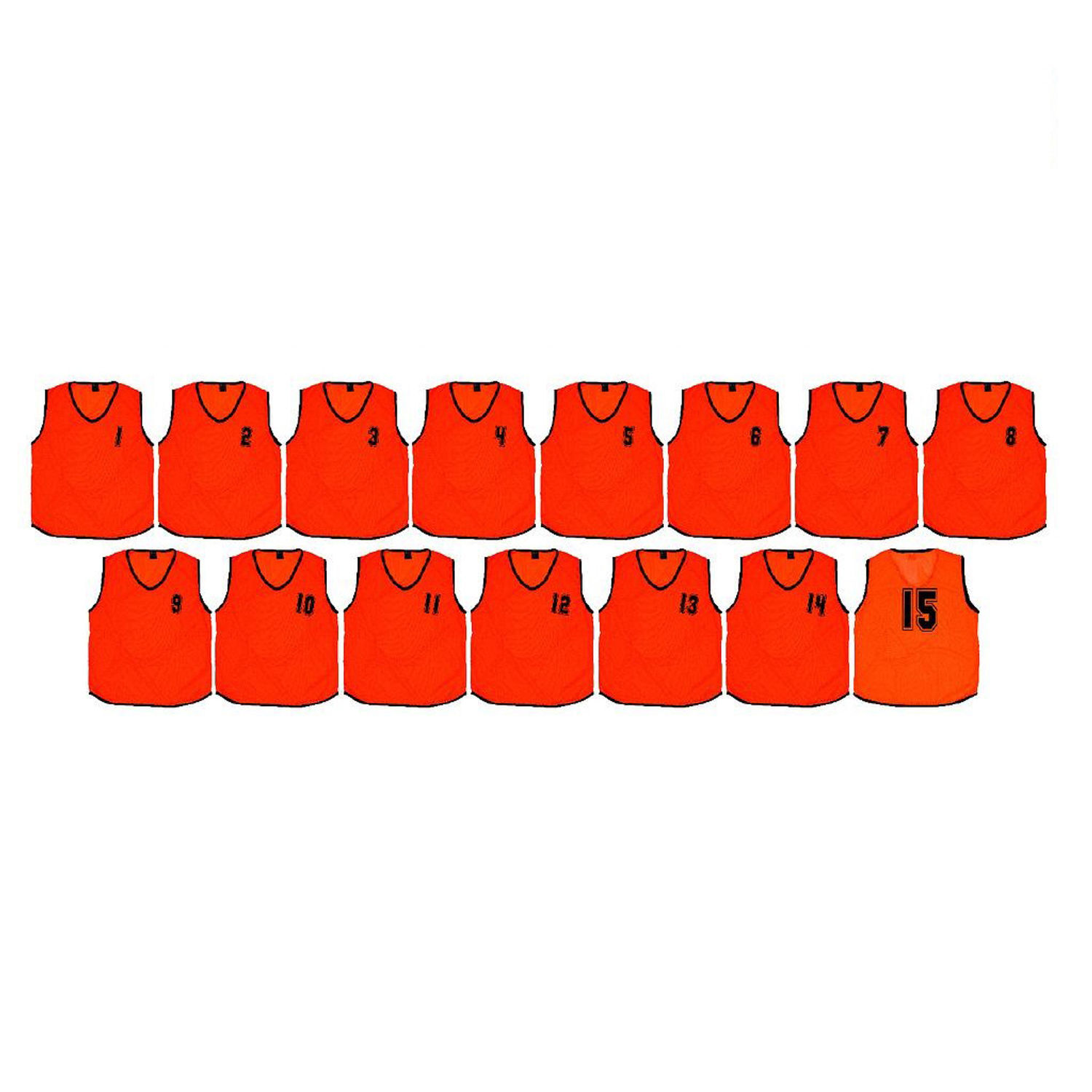 Precision Unisex Adult Mesh Training Bib (Pack Of 15) - Fluorescent Orange