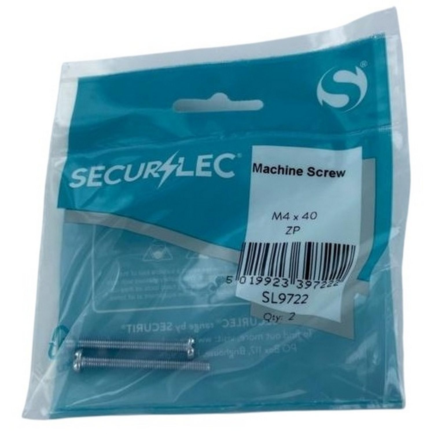 Securlec Zinc Plated Machine Screws (Pack Of 2) - Silver / 1