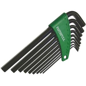 Faithfull Imperial Long Arm Hexagon Key Set, 9 Piece