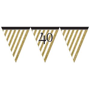 Creative Party Black And Gold Milestone Paper Flag Bunting