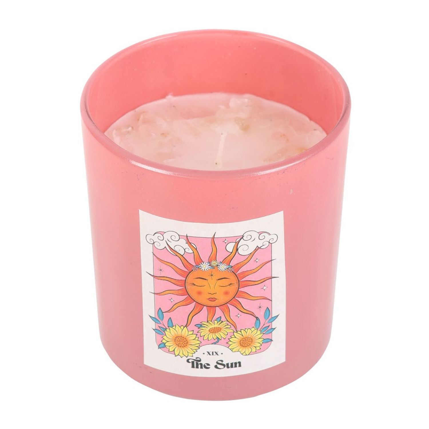 Something Different Unisex Pink The Sun Rose Quartz Candle & Holder In - Image 2