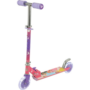 Disney Princess Kids Folding Inline Scooter with Light Up Wheels