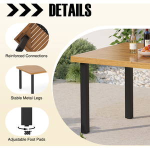 Large Rectangular Patio Table